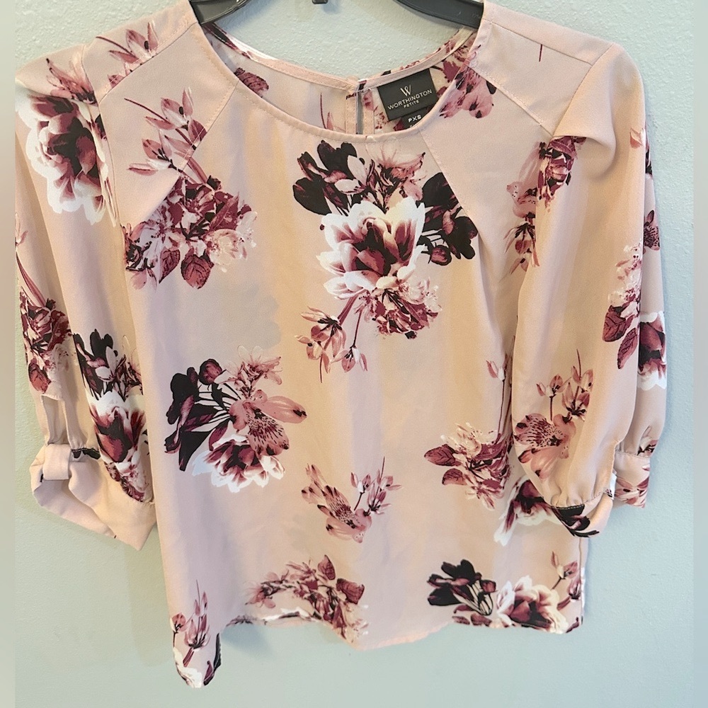 Light Pink Floral Blouse